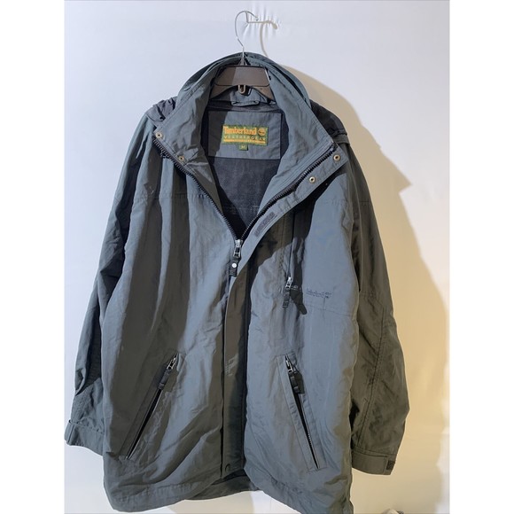 Timberland Waterproof Mens Grey Jacket Coat Size Medium Weathergear Rain… - Picture 1 of 9